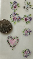 FLORAL VASES Rub-On(6”x 8”) Plaid•Photo Corners•Garden •Blooms•Heart•Card Making