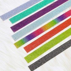 Self Adhesive Sparkling Rhinestone Ribbon Strips Crystal Sticker Trim DIY Decor