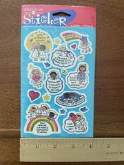 Vtg American Greetings Forget Me Not Sticker Zone Angel Friendship New 4 Sheets