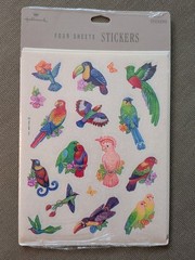 Vintage 1992 Hallmark Stickers Tropical Birds Unopened NOS (4 Sheets)