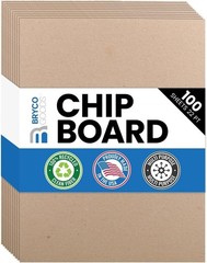 100 Sheets of 8.5″ x 11″ Chipboard – Perfect for DIY Projects and Shipping