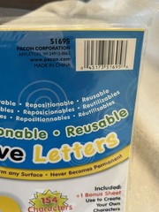 4″ Self-Adhesive Uppercase and Lowercase Letters 154-Count Yellow 51695