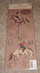 K&Company Embossed Stickers ~ Cowboy Images NIP