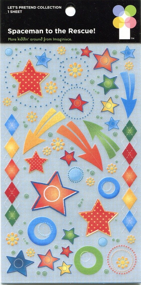 Spaceman to the Rescue! Rub-on scrapbook, 5″ x 8″, Imaginisce #000099