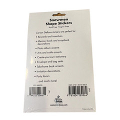 Carson-Dellosa Stickers ~ Snowmen BRAND NEW SEALED PKG ~ 84 shaped stickers