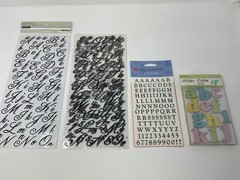 Bundle of 9: Alphabet Stickers As Shown ~ Scrapbook ~ Ephemera