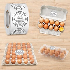 2Inch Eggs Stickers 500Pcs Farm Fresh Egg Stickers,Unwashed Eggs Labels Perfe…