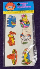 1970’s Imperial Toy Corp WIGGLE EYE STICKATOONS Puffy Stickers – sealed NOS