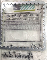 RG- Clear Cling Stamps CALENDAR 12 Stamps & scallop die and 2 Bonus note stamps