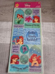 Disney Princess Little Mermaid Scrapbook Stickers Large Sheet Sandylion New #47