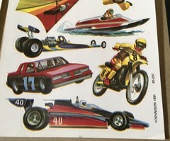 VTG 1980’s Sticker Sheets Rainbows Good Vibes Motorcycle Thrill Seeker Racing