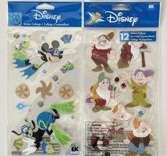 DISNEY STICKERS Lot of 8 PACKAGES POOH & Friends MICKEY MOUSE & 7 Dwarves VALUE!