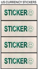 $1 One Dollar 1993 Federal Reserve Note (US CURRENCY STICKERS) (Lot Of 2)