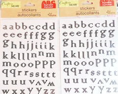Lot of 2 Silver Foil Lower Case Alphabet ABC’s Stickers Crafters Square