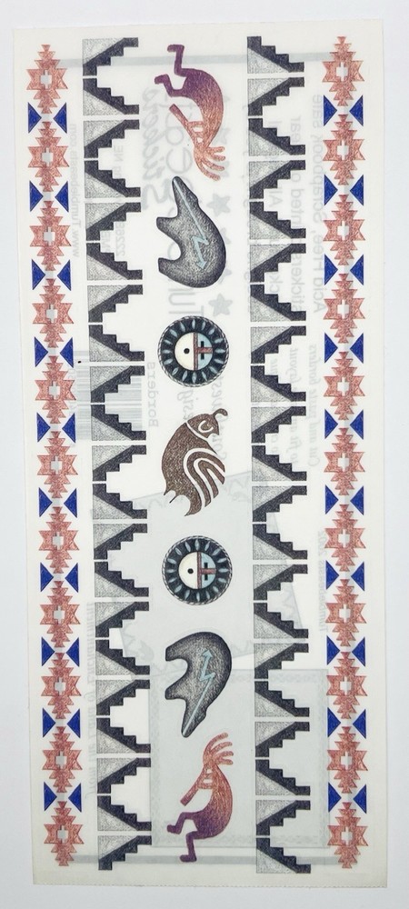 2002 Tumblebeasts Southwest Design Border Stickers 5.5×12 In. sheet Kokopelli