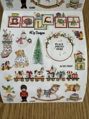 Vintage NRN Designs Babys 1st Christmas Sticker ROLL Train, Toys, Baby Stickers