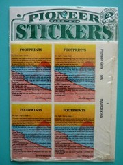 Vintage Pioneer Gifts Sticker Pack FOOTPRINTS POEM (4) Sheets Sealed