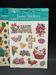 3 Sets Vintage Forget Me Not Easter Stickers NOS! 4 Sheets Each AGC