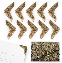 500PCS Bronze Book Corner Protectors Metal Vintage Iron Decorative Photo Album