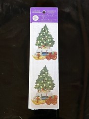 3 Packs Vintage CHRISTMAS TREE Stickers Gifted Line TOY Scrapbooking 1985