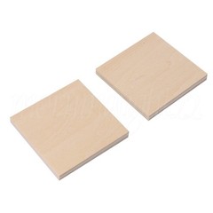 40x Square Wooden Sheet Unfinished for DIY Crafts Painting Engraving Pyrography