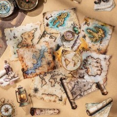 20Pcs Retro Nautical PET Stickers Journaling Sticker Diary Scrapbook Card Craft