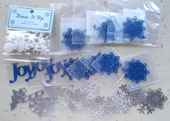 Mixed Lot Christmas Holiday Themed Metal Wood Ribbon Plastic Embellishments M