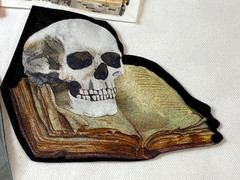 Lot 4 Paper Beverage/Cocktail Napkins for Decoupage Halloween Shapes Bat Skull