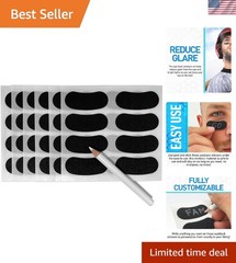 Non-Toxic Eye Black Stickers for Kids and Adults – 24 Pairs with White Pencil