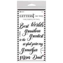 New LETTER IT Ranger rubber stamp CLEAR STAMP SET FAMILY WORDS free USA ship