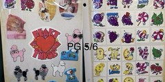 1 Full Binder Page front/back Vintage 80s 90s Stickers Puff Scratch n Sniff Good