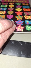 Vintage Stickers Neon Butterflies Hearys Stars A jm Bj Marketing 1 Sht 1 Pkg