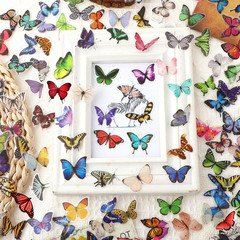Butterfly Stickers Waterproof PET Decals for Scrapbooking Journals Planners