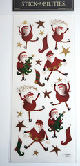 THE PAPER STUDIO Stickabilities LEOPARD SANTA FOIL Stickers – 22 pcs