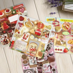 Kawaii Food Sticker Book Japanese Manga Style, 30 Pages of Cute Stickers for Scr