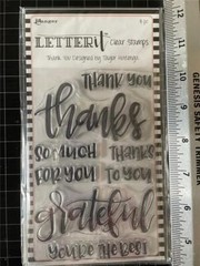 New LETTER IT Ranger rubber stamp THANKS THANK YOU clear free USA ship