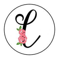 30 SCRIPT BLACK & FLORAL MONOGRAM LETTER ENVELOPE SEALS LABELS STICKERS 1.5″