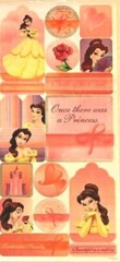 Disney Princess Belle Beauty Beast Roses Tags Sandylion Cardstock Sticker Sheet
