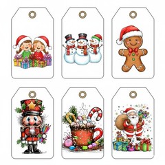 Set Christmas Tags Junk Journal