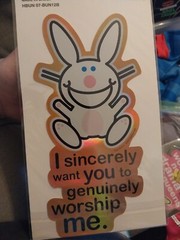Vtg It’s Happy Bunny GIANT Stickers 2 Designs In Pack Drama Queens Jim Benton