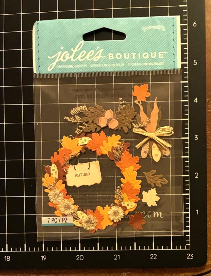 Jolees Boutique Dimensional Stickers AUTUMN Wreath or VELLUM LEAVES Thanksgivin