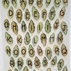 Debbie Mumm Dimensional Leaf Letter Alphabet Stickers Scrapbooking Junk Journal