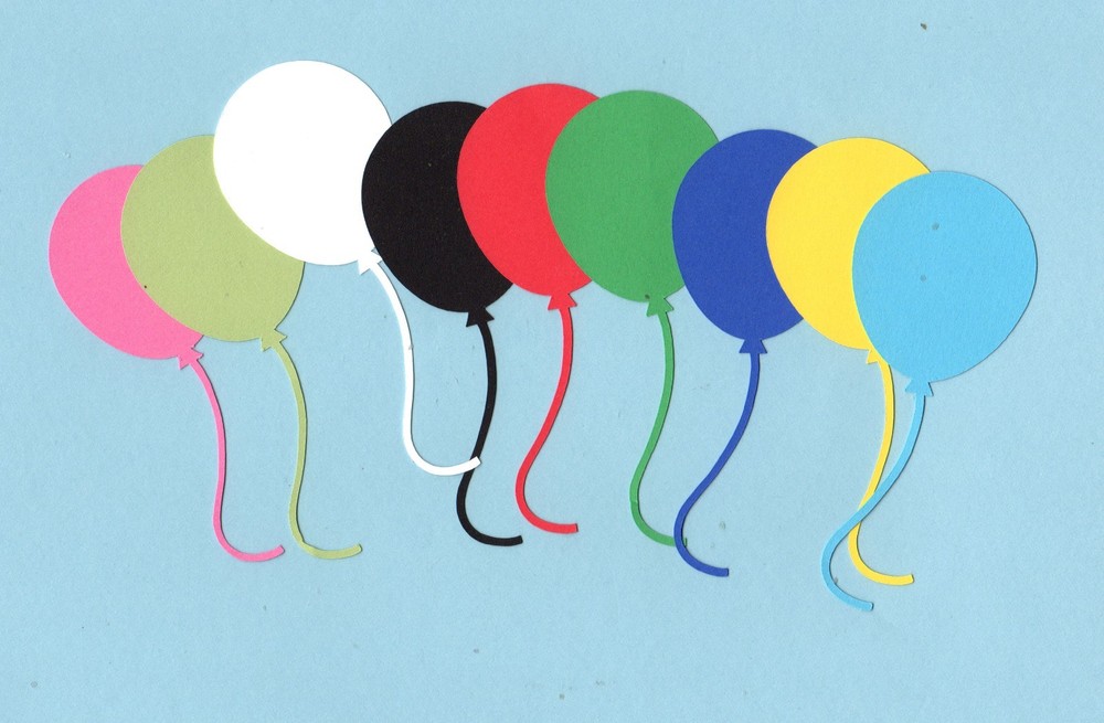 Balloon Die Cuts – multi colors & sizes, Scrapbooking, Greeting Card