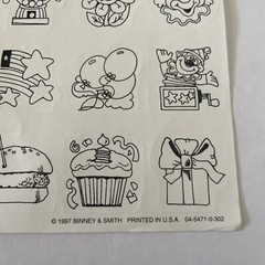 Vintage Binney & Smith Stickers 1997 90s Crayola Sweet Pickles