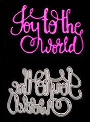 Joy to the World Script Words Die Cut Card Making Cutting Dies Christmas Holiday
