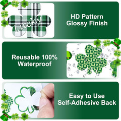 180 Pcs St. Patrick’S Day Stickers Bulk, 15 Sheets Assorted Shamrock Clover Stic