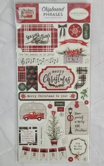 Carta Bella Chipboard Accents Phrases Christmas Market 6×13- Lot of 3