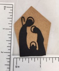 Christmas Die Cuts * Nativity Scene * 6 Sets * Kraft and Black Cardstock
