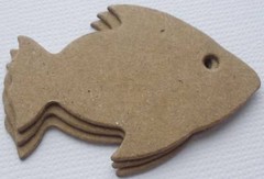 {8} * TINY FISH* Bare Unfinished Chipboard Die Cuts – 1 1/4″ x 2″