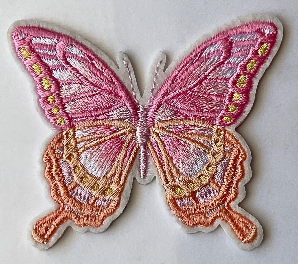 2” Butterfly Embroidered Sticker Patch by Paper Studio, Dimensional, Detailed